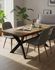 Szare pikowane krzesło tapicerowane F8-R49