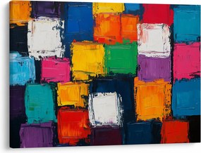 Obraz - Obraz z kolorowymi kwadratami (70x50 cm)