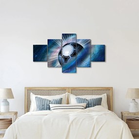 Obraz - Piłka nożna w kosmosie (125x70 cm)