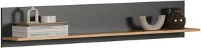 Półka ścienna 150 cm grafit + dąb evok N7-B38