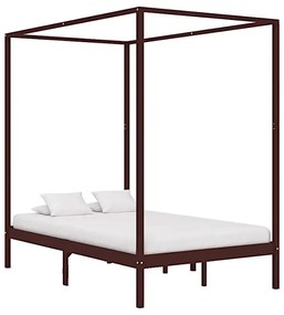 Ciemnobrązowe minimalistyczne łóżko 120x200cm - Tamai