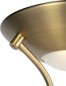 Brązowa lampa podłogowa z lampką do czytania z diodą LED i ściemniaczem - Diva 2