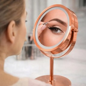 Lusterko Do Makijażu PREMIUM Kosmetyczne POWIĘKSZAJĄCE 10X Podświetlane LED