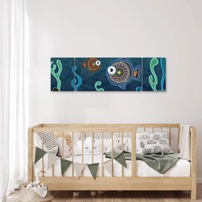 Obraz - Malowane ryby (170x50 cm)