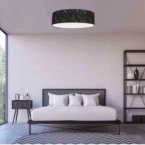 Lampa sufitowa, czarna, złota, okrągła SENSO Black/Gold 3xE27 Ø60cm
