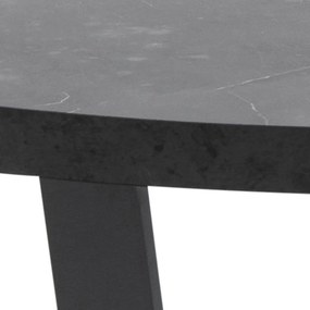 Designerski stolik kawowy w imitacji marmuru Amble czarny