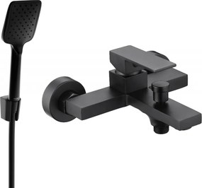 Mexen Uno R62 bateria wannowa z zestawem prysznicowym, czarna - 7143R62-70