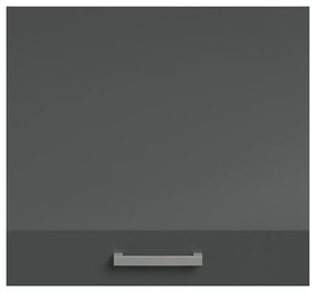 Szafki kuchenne - 1 szafka dolna + 1 szafka górna - 3 szuflady i 1 drzwi - Błyszczący szary i biały - TRATTORIA