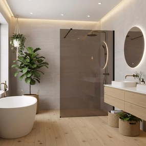 Kabina prysznicowa Walk-In Rea Flexi Brown / Black 140