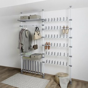 Wenko Zestaw 2 teleskopowych drążków poziomych Herkules, białe