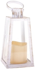 Lampa stołowa z lampką LED Parisa, 10 x 20 x 10cm, ciepła biel, plastik