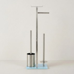 Stojak na papier toaletowy i szczotkę do WC z półką na telefon HYLLA,  65 cm