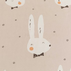 PrzytulneMieszkanie.pl Prześcieradło z mikrofibry 140x240 cm i poszewka na poduszkę 50x70 cm WHITE RABBIT, beżowe