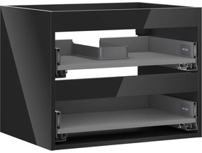 Mexen Box-A korpus szafki podumywalkowej 60 cm, 2 szuflady, czarny połysk - 91AX0-0600-470-2-70