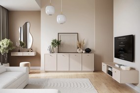 Komoda czterodrzwiowa Lorini 200 cm - kaszmir / złote uchwyty