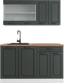 Pojedyncza kuchnia antracytowy dom wiejski/biały 140x60x81.6 r-line