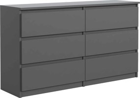 Komoda NUDO 120 cm do Salonu Sypialni 6 Szuflad Antracyt
