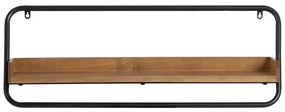 Półka z litego drewna kauczukowego w naturalnym kolorze 80 cm – Ixia