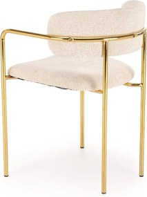 Krzesło na złotym stelażu K537 Halmar