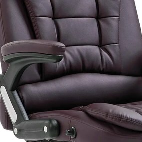 Brązowy rozkładany fotel biurowy - Loker