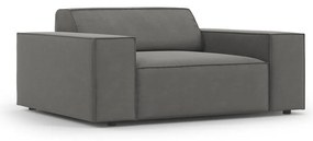 Szary aksamitny fotel Jodie – Micadoni Home