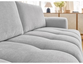 Jasnoszara rozkładana/ze schowkiem sofa 251 cm Fuji – Bobochic Paris