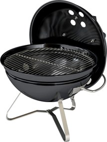 Outsunny Grill węglowy Przenośny grill kulisty z uchwytem pokrywy i regulowanymi otworami wentylacyjnymi do BBQ 41x41x44 cm Czarny | Aosom PL