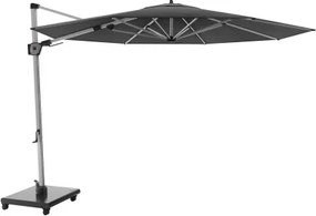 KNIRPS 320 x 320 cm - luksusowy wahadłowy parasol ogrodowy z drążkiem bocznym : Kolor parasola - Ciemnoszary