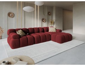 Czerwona aksamitna sofa 285 cm Bellis – Micadoni Home