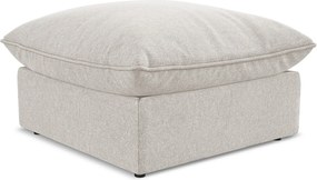 Pufa - z tkaniny welwetowej - jasny beż - MANAO