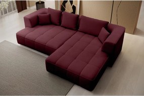 Narożnik ALBIO S Prawostronny z elektryczną regulacją siedziska, funkcja spania, wolnostojący w tkaninie EDEN 09 WERSAL