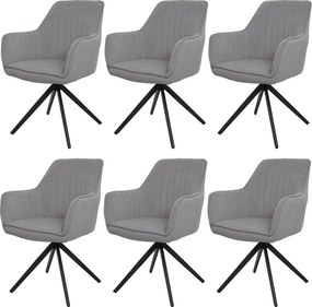 Krzesło do jadalni MCW-L79 (zestaw 6 sztuk),  jasnoszary