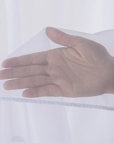 Firana na haczykach flex pojedynczych kolor biały tkanina półprzezroczysta
