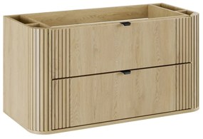 Szafka pod umywalkę OVALIA CREMONA 2S 100cm dąb cremona z umywalką nablatową LENA COMAD
