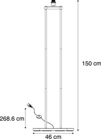 Nowoczesna lampa podłogowa beżowa - Thijmen