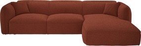Kanapa narożna prawostronna z terakotową tapicerką - CAMILIO marki Maison Céphy
