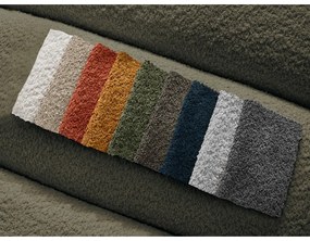 Zielony podnóżek z materiału bouclé Annecy – Bobochic Paris