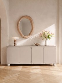 Komoda Sonatia II 200 cm czterodrzwiowa - kaszmir / nogi kule