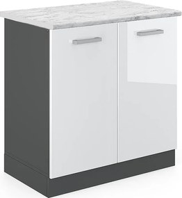 Szafka pod zlew biały wysoki połysk 80x60x81.6 r-line