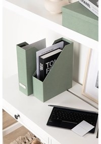Zielone kartonowe organizery zestaw 5 szt. na dokumenty Holger Canvas Paper Laminate – Bigso