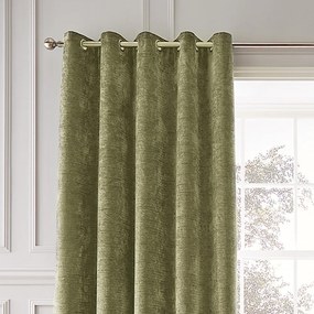 Zasłony termiczne z szenilu w kolorze khaki zestaw 2 szt. 229x229 cm Selene Luxury Chenille – Hyperion