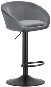 Szary hoker aksamitny T2-L30