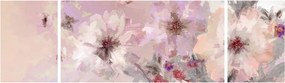 Obraz - Kolaż artystyczny z motylami (170x50 cm)