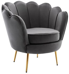 Fotel DANDELION z weluru – kolor antracytowy marki Pascal Morabito