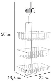 Półka łazienkowa pod prysznic NIVALA, 3 poziomy, WENKO