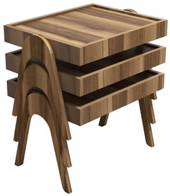 Stół składany Roma Walnut, 3 szt.