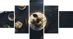 Obraz deseru na stole (125x70 cm)