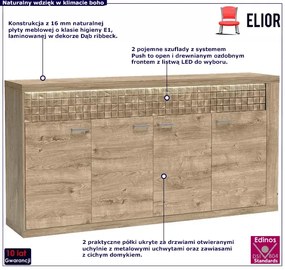 Komoda czterodrzwiowa dąb ribbeck - Leticia 11X