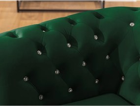 Zielona aksamitna rozkładana sofa 148 cm York Blik – Ropez