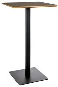 Stolik barowy wysoki BT-006 60x60 dąb artisan/czarny SIGNAL